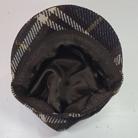 Plaid Newsboy Cap - Brown and Cream - Picture 9 of 11